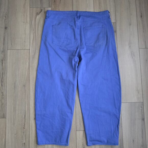 GAP High Rise Barrel Dazzling Blue Jeans Women Plus Sz 35 R - Picture 7 of 15